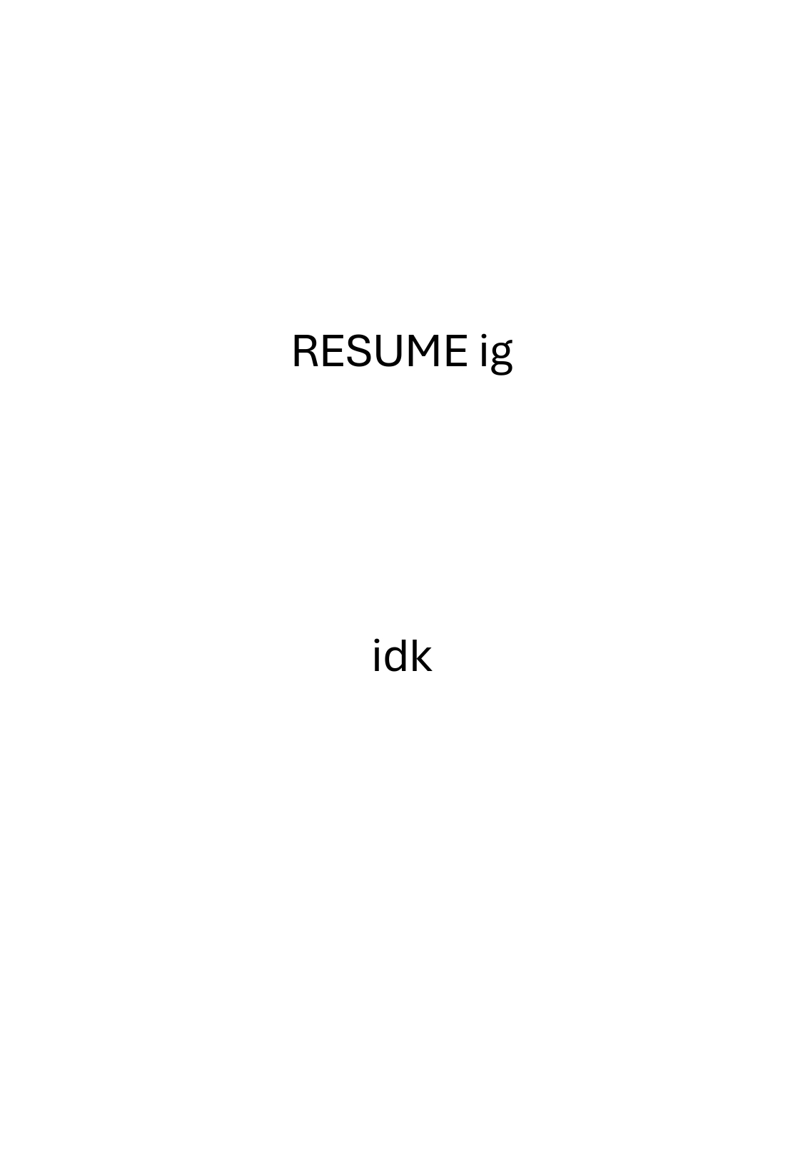 Resume Page 1